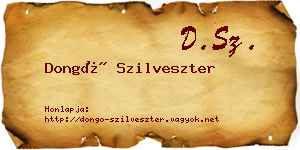 Dongó Szilveszter névjegykártya