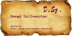 Dongó Szilveszter névjegykártya